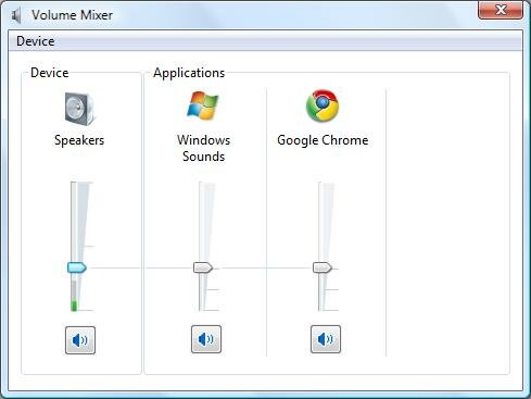 Standard Windows Volume Conttrol on Vista Standard Windows Volume Conttrol on Vista